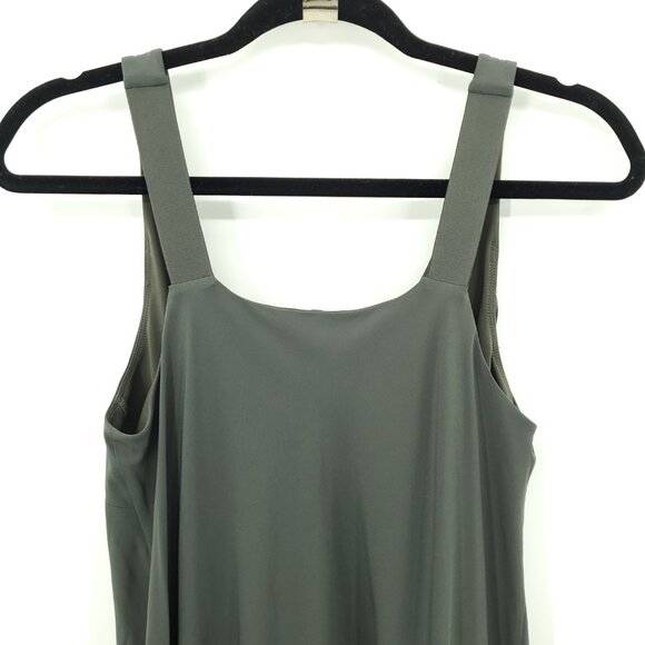 Spanx Yes Pleats Dress Tank Dress Built-In Shorts M Pine Stone Green - Picture 9 of 12
